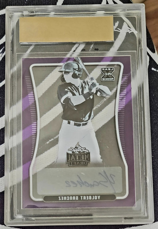 YOLBERT SANCHEZ 2020 Leaf Metal Draft RC AUTO PROOF Clear Purple #1/1 White Sox