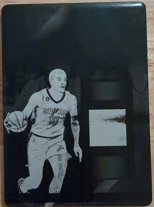 JEREMY SOCHAN 2022-23 Panini Noir New Wave Jersey RC PRINTING PLATE SP 1/1 Spurs