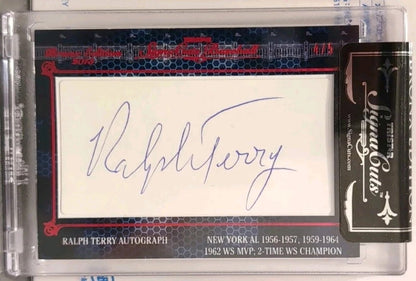 RALPH TERRY 2013 TRISTAR SignaCuts Bronx Edition CUT AUTO RED SP #4/5 Yankees