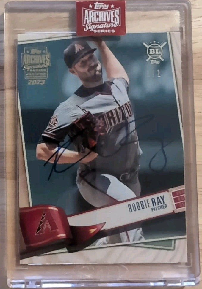 ROBBIE RAY 2023 Topps Archives Signature 2019 Big League AUTO #1/1 Diamondbacks